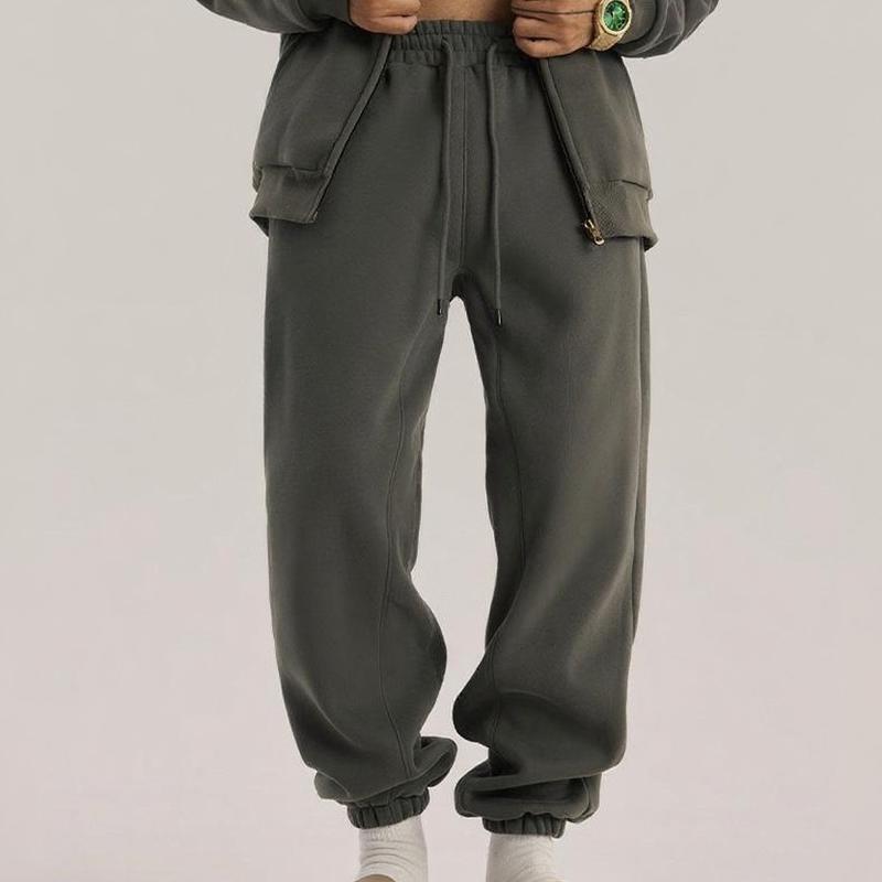 600GSM Baggy Fleece Sweatpants – Unisex Retro Streetwear