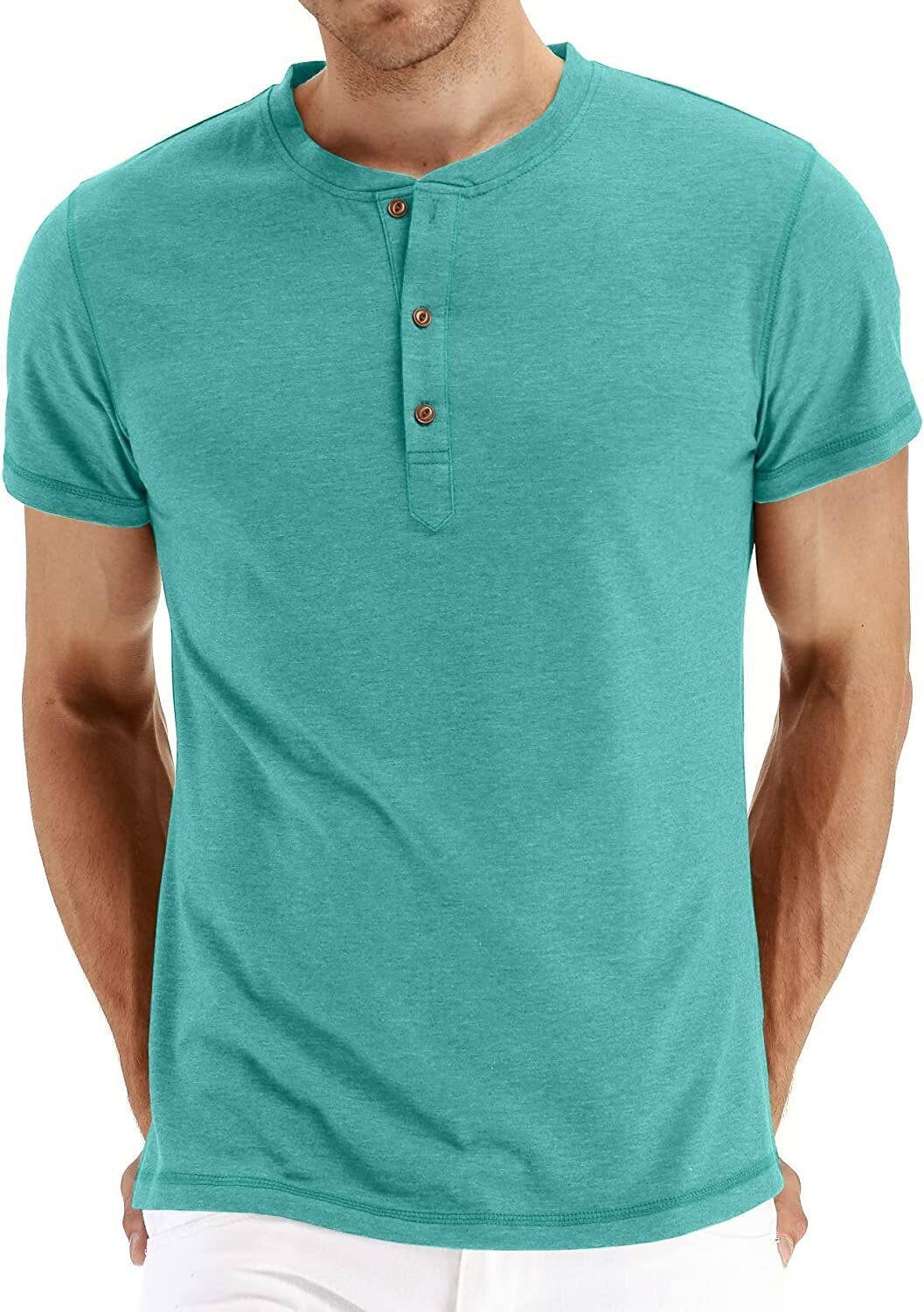 7-PACK Mens Fashion Casual Front Placket Basic Long/Short Sleeve T-Shirts🧡Buy two packs for free shipping🧡